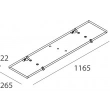 KIT INSTALLAZIONE PLAFONE 1200X300 SCHOOL - NOVALUX 104109/01 product photo
