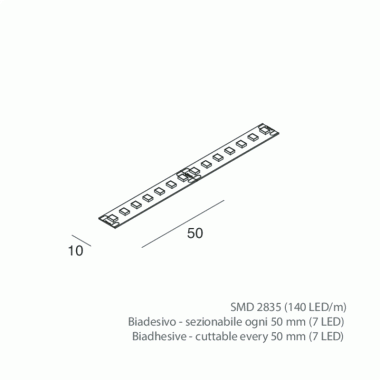 STRISCE STRIP LED 14,4W/M 24VDC -5 METRI - 3000K - NOVALUX 100945.99 product photo Photo 02 3XL
