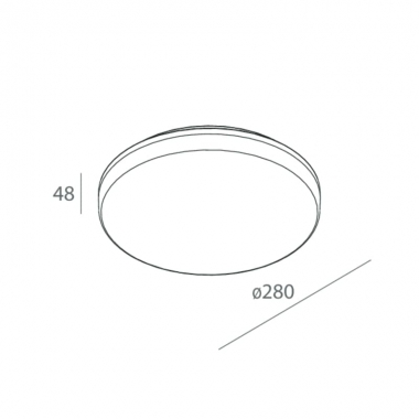 PLAFONIERA LUNA TONDA LED 19W 4000K D=280 BIANCA - NOVALUX 104302/01 product photo Photo 02 3XL