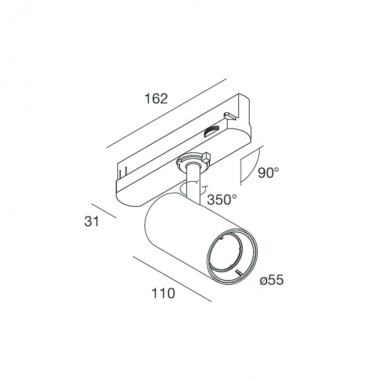 BINARIO 30W 15° - 38°  4K CRI90 NERO DALI' - NOVALUX 106106/02 product photo Photo 02 3XL
