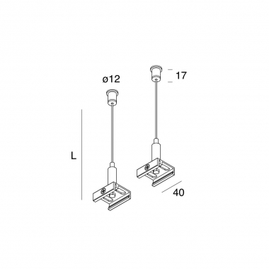 KIT SOSPENSIONE REGOLABILE 2 PZ. NERO - NOVALUX 106721.02 product photo Photo 01 3XL