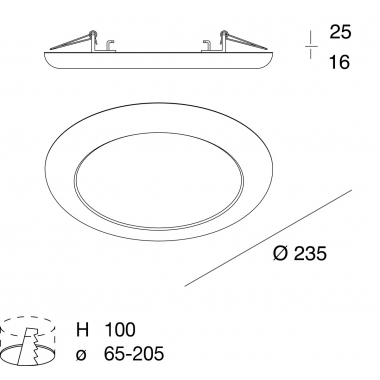 LAMPADA CREP 10/13/16W 3/4/5,4K 220-240V D=235 - NOVALUX 107501.01 product photo Photo 02 3XL