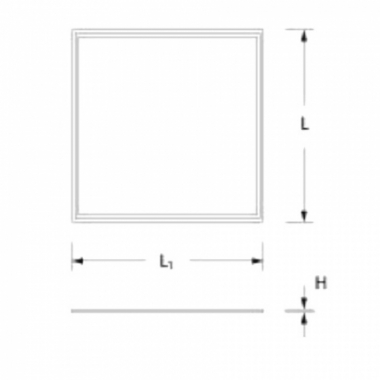 PLAFONIERA BOX 600 BIANCO THE PANEL - NOVALUX 16221/01 product photo Photo 02 3XL