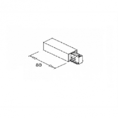 ALIMENTAZIONE DI TESTA DESTRA BIANCA NOVATRACK - NOVALUX A015BI product photo Photo 01 3XL