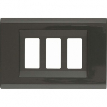 PLACCA CLICK 3 FORI NERA TIPO SERIE MAGIC - FEB ELETTRICA 2583/N product photo