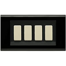 PLACCA CLICK 4 FORI NERA - FEB ELETTRICA 2584/N product photo