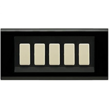 PLACCA CLICK 5 FORI NERA TIPO SERIE MAGIC - FEB ELETTRICA 2585/N product photo