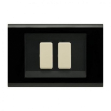 PLACCA CLICK 2 FORI TIPO SERIE MAGIC - FEB ELETTRICA 2587/N product photo