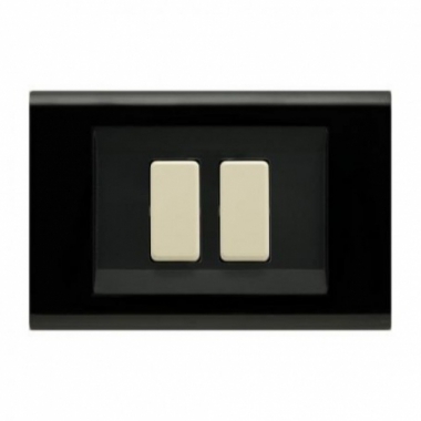 PLACCA CLICK 2 FORI TIPO SERIE MAGIC - FEB ELETTRICA 2587/N product photo Photo 01 3XL