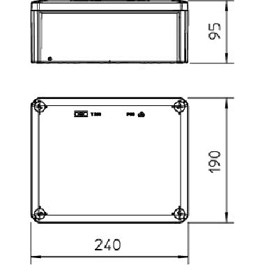 Scatola di derivazione T250 senza passacavi 240x190x95 grigio chiaro - OBO BETTERMANN T250SP product photo Photo 02 3XL
