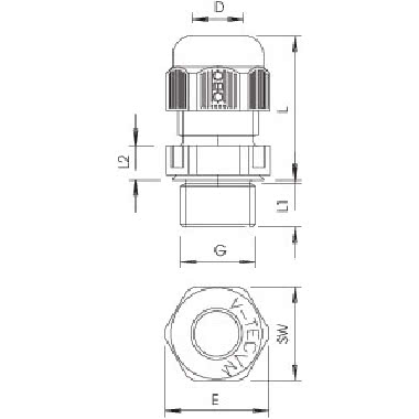 V-TEC VM M16x1,5 grig.chia PRESSACA - OBO BETTERMANN 2022864 - OBO BETTERMANN 2022864 product photo Photo 02 3XL