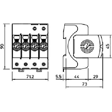 V20-4-280 LIMITATORE DI TIPO 2 4 POLI - OBO BETTERMANN 5095164 - OBO BETTERMANN 5095164 product photo Photo 02 3XL