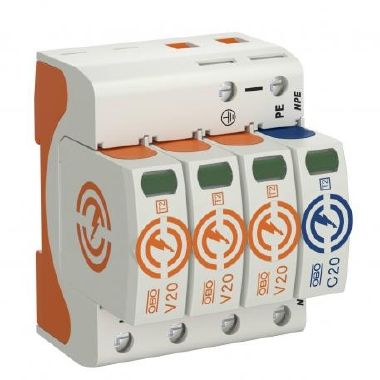 V20-3+NPE-280 LIMITATORE DI TIPO 2 3 POLI + - OBO BETTERMANN 5095253 - OBO BETTERMANN 5095253 product photo Photo 01 3XL