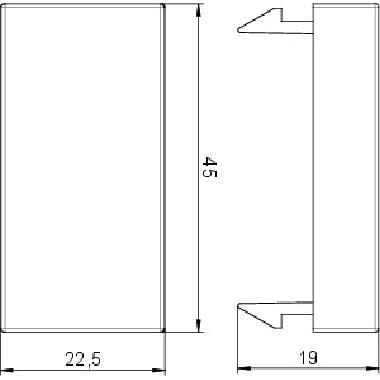 ADP-B RW0.5 COPERCHIO CHIUSO 1/2 MODULO - OBO BETTERMANN 6117414 - OBO BETTERMANN 6117414 product photo Photo 02 3XL