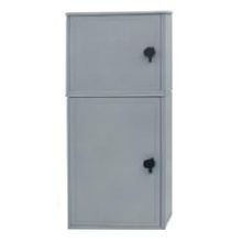 ARMADIO 500X900 + 500X500 SOVRAPPOSTO  CON SERRATURA TRIANGOLO E LUCCHETABILE SUPERIORE E INFERIORE. - OEC S05743GW product photo