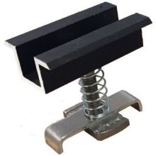 MPC-P34NE MORSETTO CENTRALE PREASSEMBLATO FISSAGGIO MODULI, COLORE NERO, SPESSORI MODULI AMMESSI 34MM-38MM - ORBIS OB621305 product photo