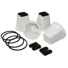 SPB 100 SET 4 SUPPORTI A BICCHIERE COMPLETO DI O-RING, VITI, RONDELLE E PIASTRINE ANTIVIBRANTI, PORTATA MAX 500 KG OGNUNO - ORBIS SPB100 product photo