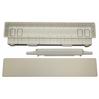 SCATOLA DI PREDISPOSIZIONE PER RACCOLTA CONDENSA INNESTO TUBO SCARICO ORIZZONTALE DESTRO E SINISTRO DIAMETRO 16/18/20 MM 540X130X65MM - ORBIS BOXPI product photo Photo 01 3XL