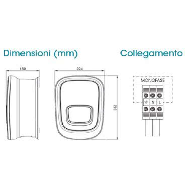 VIARIS UNI CT274 MONOFASE 7.4 KW 32A, 1 CAVO E CONNETTORE TIPO 2 LUNGHEZZA 5M, LETTORE CARTE RFID - ORBIS OBU2A000112 product photo Photo 02 3XL