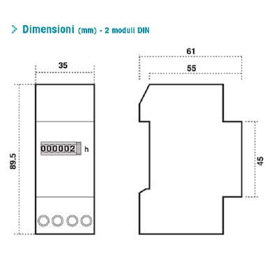 CONTA MODULAR 230V CONTAORE 2M - ORBIS OB180802 - ORBIS OB180802 product photo Photo 02 3XL
