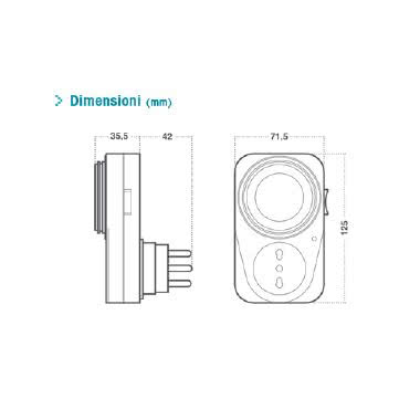 INTERRUTTORE ORARIO A SPINA GIORNALIERO SPINA 16A PRESA BIPASSO 230V - ORBIS ISID product photo Photo 02 3XL