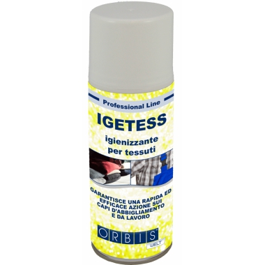 IGETESS 400 ML, IGIENIZZANTE PER TESSUTI, GARANTISCE UNA RAPIDA ED EFFICACE AZIONE SUI CAPI D'ABBIGLIAMENTO E DA LAVORO - ORBIS IGETESS product photo Photo 01 3XL