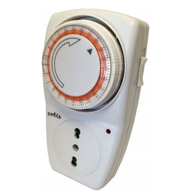 INTERRUTTORE ORARIO A SPINA GIORNALIERO SPINA 16A PRESA BIPASSO 230V - ORBIS ISID product photo Photo 01 3XL