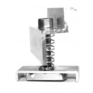 MORSETTO TERMINALE PREASSEMBLATO FISSAGGIO MODULI COLORE ALLUMINIO SPESSORI MODULI AMMESSI 38MM-39MM - ORBIS MPT/P39 product photo Photo 01 3XL