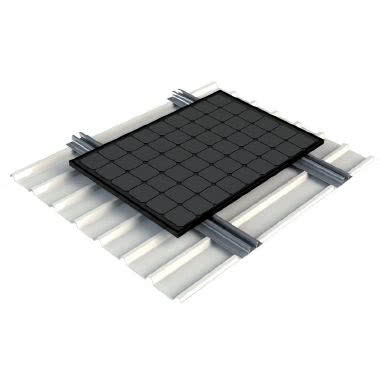 PROFILO IN ALLUMINIO PER SOSTEGNO MODULI FOTOVOLTAICI CON ALI LATERALI PER FISSAGGIO SU GRECATA LUNGHEZZA 3.4M - ORBIS EASYWING product photo Photo 06 3XL