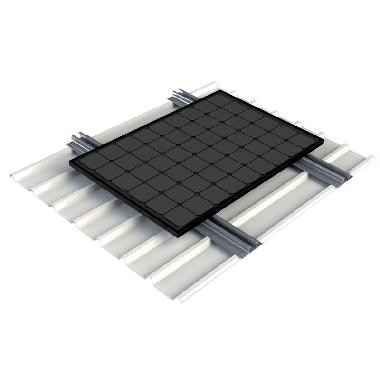 PROFILO IN ALLUMINIO PER SOSTEGNO MODULI FOTOVOLTAICI CON ALI LATERALI PER FISSAGGIO SU GRECATA LUNGHEZZA 3.4M - ORBIS EASYWING product photo Photo 05 3XL