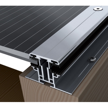 PROFILO DI BASE IN ALLUMINIO PER FISSAGGIO SU PENSILINA CON GUARNIZIONI PER IMPERMEABILIZZAZIONE LUNGHEZZA 5.1M EASY CLAMP BS ALLUMINIO - ORBIS OB620045 product photo Photo 02 3XL