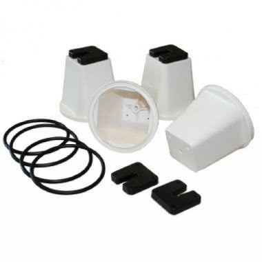 SPB 100 SET 4 SUPPORTI A BICCHIERE COMPLETO DI O-RING, VITI, RONDELLE E PIASTRINE ANTIVIBRANTI, PORTATA MAX 500 KG OGNUNO - ORBIS SPB100 product photo Photo 01 3XL