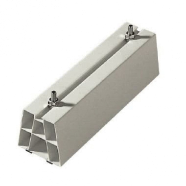 SPE 350/100 BASE DI SUPPORTO A PAVIMENTO LUNGHEZZA 350 MM, SEZIONE 100X100 MM, COMPL. DI VITI E VIBROFLEX ADESIVO, RAL1013, PORTATA MAX 400 KG - ORBIS SPE350/100 product photo Photo 01 3XL