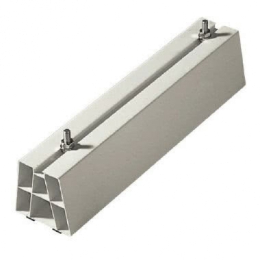 SPE 450/100 BASE DI SUPPORTO A PAVIMENTO LUNGHEZZA 450 MM, SEZIONE 100X100 MM, COMPL. DI VITI E VIBROFLEX ADESIVO, RAL1013, PORTATA MAX 400 KG - ORBIS SPE450/100 product photo Photo 01 3XL