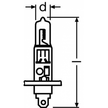 LAMP.ALOG.MONOFIL.55W 12V P14.5S - OSRAM A64150 product photo Photo 01 3XL
