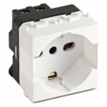 PRESA CIVILE STANDARD ITALIANO TEDESCO BIVALENTE 250V  P11 P17 SCHUKO 1 - PALAZZOLI 630052 product photo