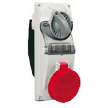 PRESE CON INTERRUTTORE DI BLOCCO E BASE PORTAFUSIBILI IP66/IP67 3P+T 16A 400V 6H - PALAZZOLI 490136 product photo Photo 01 3XL