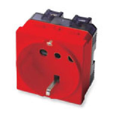 DOMOTER FR. PRESA SCHUKO P30 RED 2 MOD - PALAZZOLI 630053 - PALAZZOLI 630053 product photo Photo 01 3XL