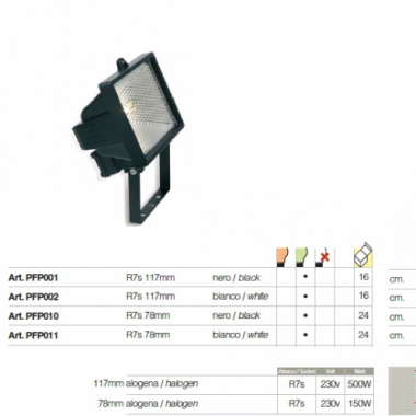 LAMPADA INTERNO PARETE SOFFITTO SINTESI R7S 120W 78MM BIANCOI I -VE - PAN INTERNATIONAL-ALTATENSIONE PFP011 product photo Photo 01 3XL