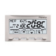 CRONOTERMOSTATO DIGITALE SETTIMANALE PROGRAMMABILE A MENU SERIE 'NEXT', 230V, COLORE ANTRACITE - PERRY ELECTRIC 1CRCR029A product photo