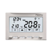 CRONOTERMOSTATO WI-FI 230V DA INCASSO UNIVERSALE 3 MODULI CIVILI - PERRY ELECTRIC 1TXCDS29WIFI product photo
