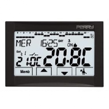 CRONOTERMOSTATO  INCASSO A MENU' 230V SERIE 'MOON' TOUCH SCREEN - PERRY ELECTRIC 1CRCDS27 product photo Photo 01 3XL