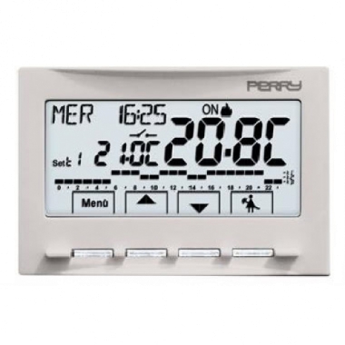 CRONOTERMOSTATO INCASSO UNIVERSALE A MENU' SERIE NEXT 230V BIANCO - PERRY ELECTRIC 1CRCDS29 product photo Photo 01 3XL