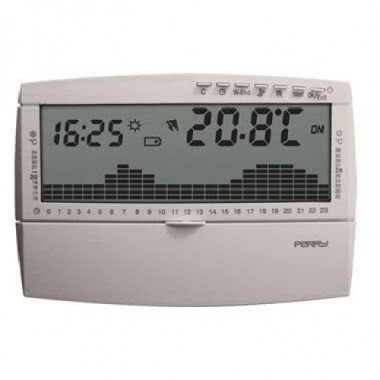 CRONOTERMOSTATO DIGITALE GIORNALIERO UP & DOWN COMPACT SERIE 3V BIANCO - PERRY ELECTRIC 1CRCR017BG product photo Photo 01 3XL