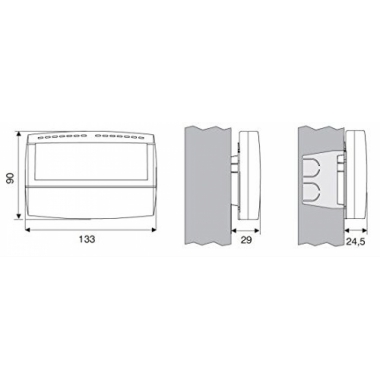 CRONOTERMOSTATO PARETE UP E DOWN SETTIMANALE BIANCO A BATTERIE - PERRY ELECTRIC 1CRCR018BS product photo Photo 02 3XL