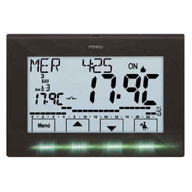 CRONOTERMOSTATO DIGITALE SETTIMANALE PROGRAMMABILE A MENU SERIE 'NEXT', 230V, COLORE ANTRACITE - PERRY ELECTRIC 1CRCR029A product photo Photo 02 3XL