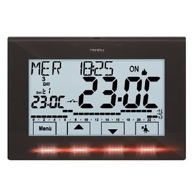 CRONOTERMOSTATO DIGITALE SETTIMANALE PROGRAMMABILE A MENU SERIE 'NEXT', 230V, COLORE ANTRACITE - PERRY ELECTRIC 1CRCR029A product photo Photo 03 3XL