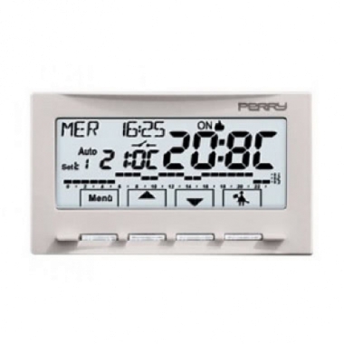 CRONOTERMOSTATO DIGITALE SETTIMANALE PROGRAMMABILE A MENU SERIE 'NEXT', 230V, COLORE ANTRACITE - PERRY ELECTRIC 1CRCR029A product photo Photo 01 3XL