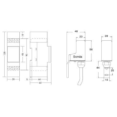 INTERRUTTORE CREPUSCOLARE 2 DIN - PERRY ELECTRIC 1IC7051 product photo Photo 04 3XL