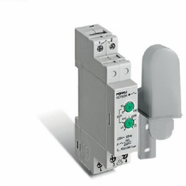 INTERRUTTORE CREPUSCOLARE MODULARE 1 DIN CON SONDA ESTERNA IP65 - PERRY ELECTRIC 1IC7053N product photo Photo 01 3XL